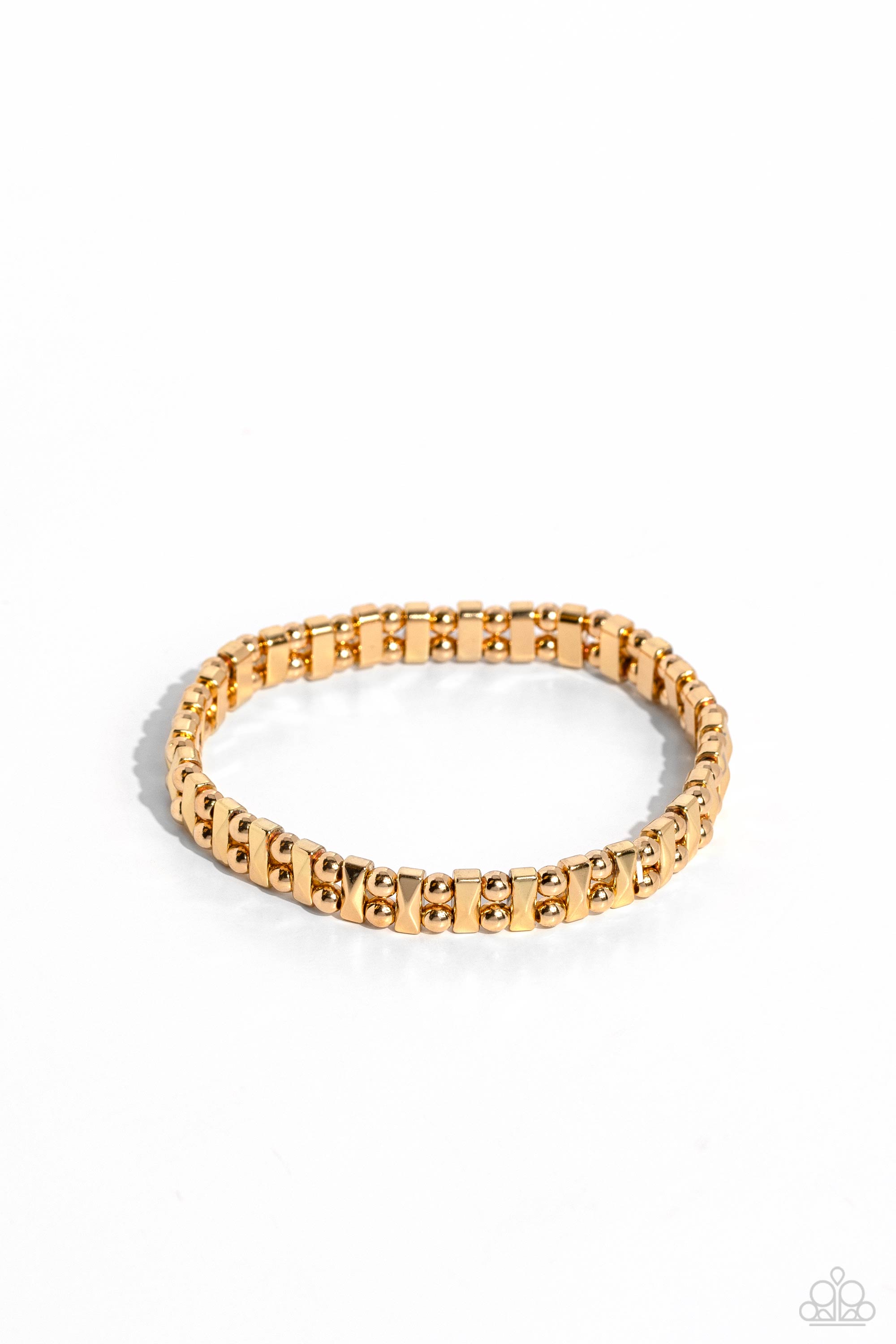 Fortune Favors The Fierce - Gold Paparazzi Bracelet (#5716)