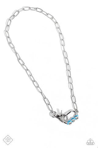 Dont Want to Miss a STRING - Blue Paparazzi Fashion Fix Necklace Sept 2023  (FF061)