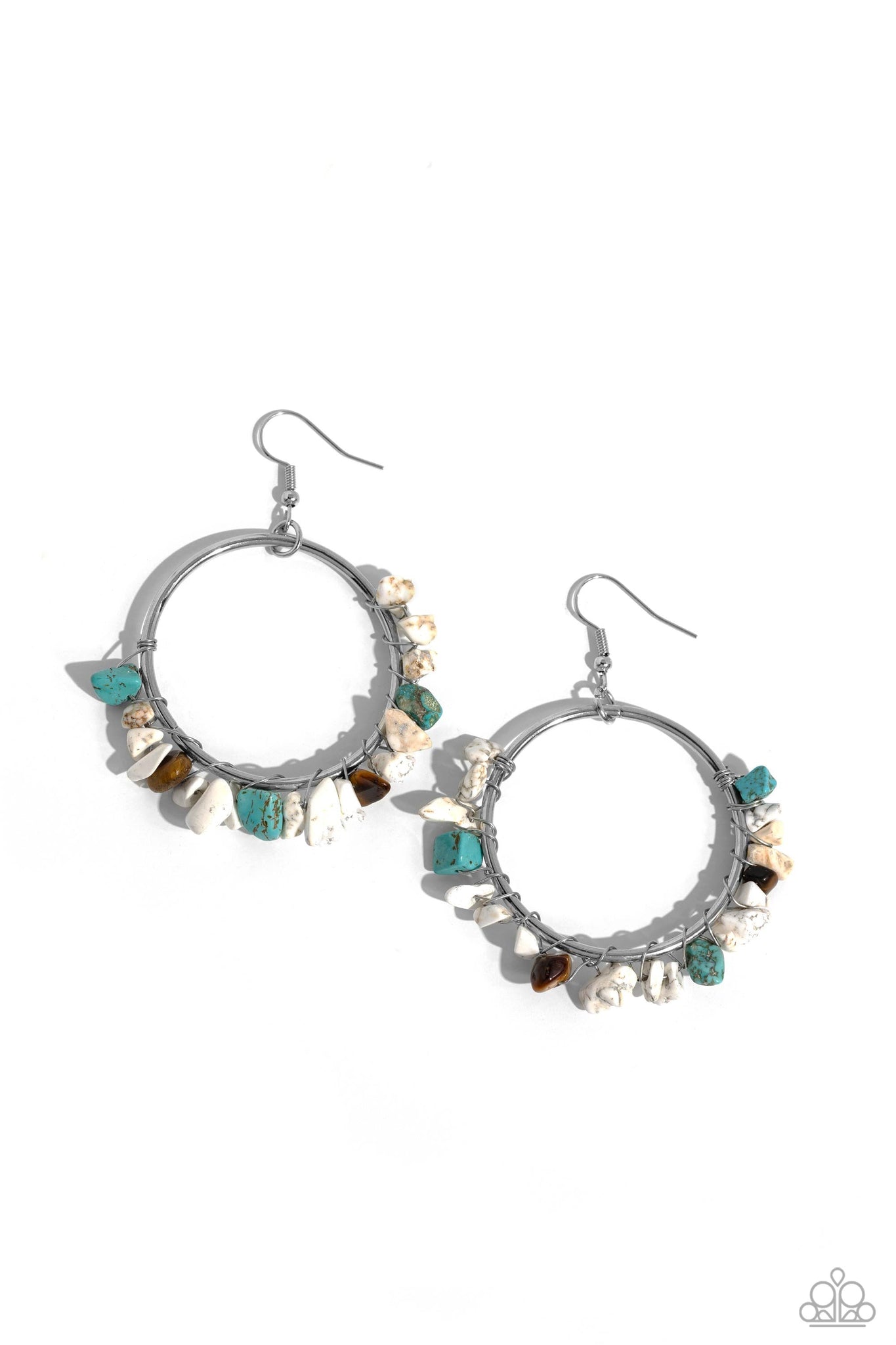 Handcrafted Habitat - White Paparazzi Earring (#3904)