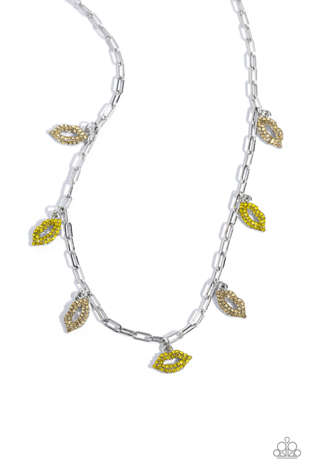 KISS the Mark - Yellow Paparazzi Necklace (PZ-438)
