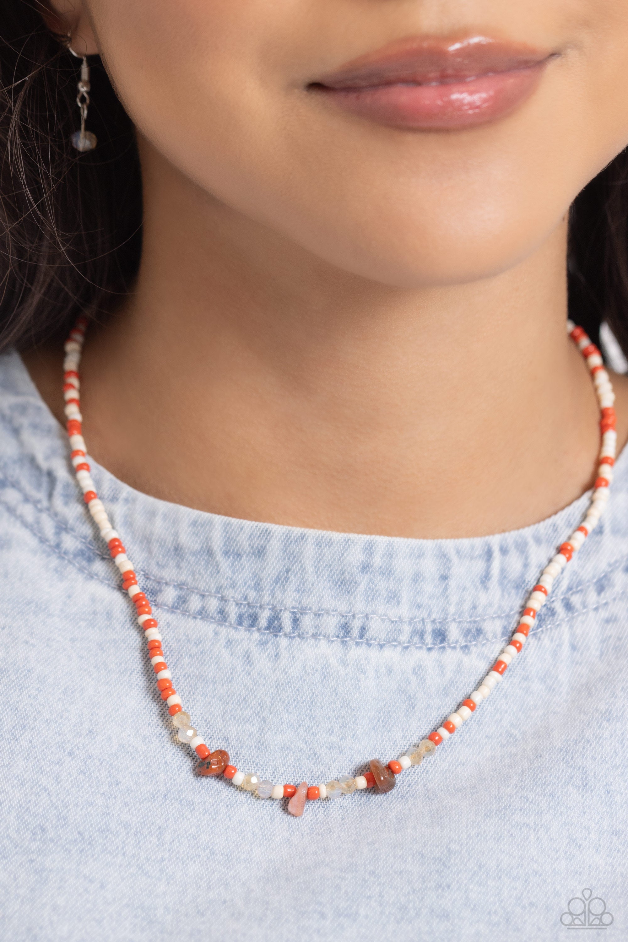 Naturally Notorious - Orange Paparazzi Necklace (S059)