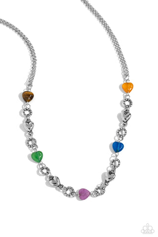 My HEARTBEAT Will Go On - Multi Paparazzi Necklace (#5616)