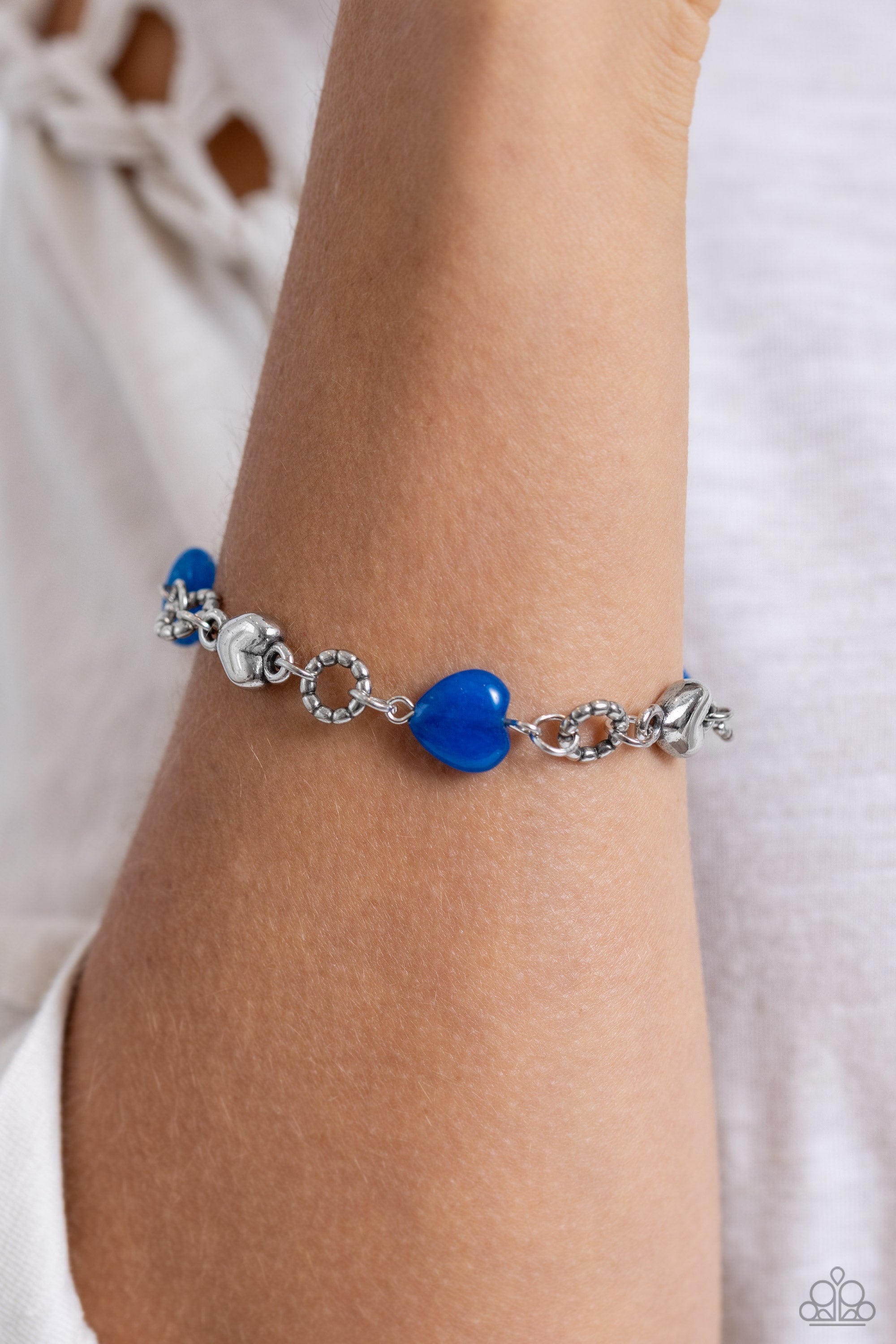 I Can Feel Your Heartbeat - Blue Paparazzi Bracelet 1371