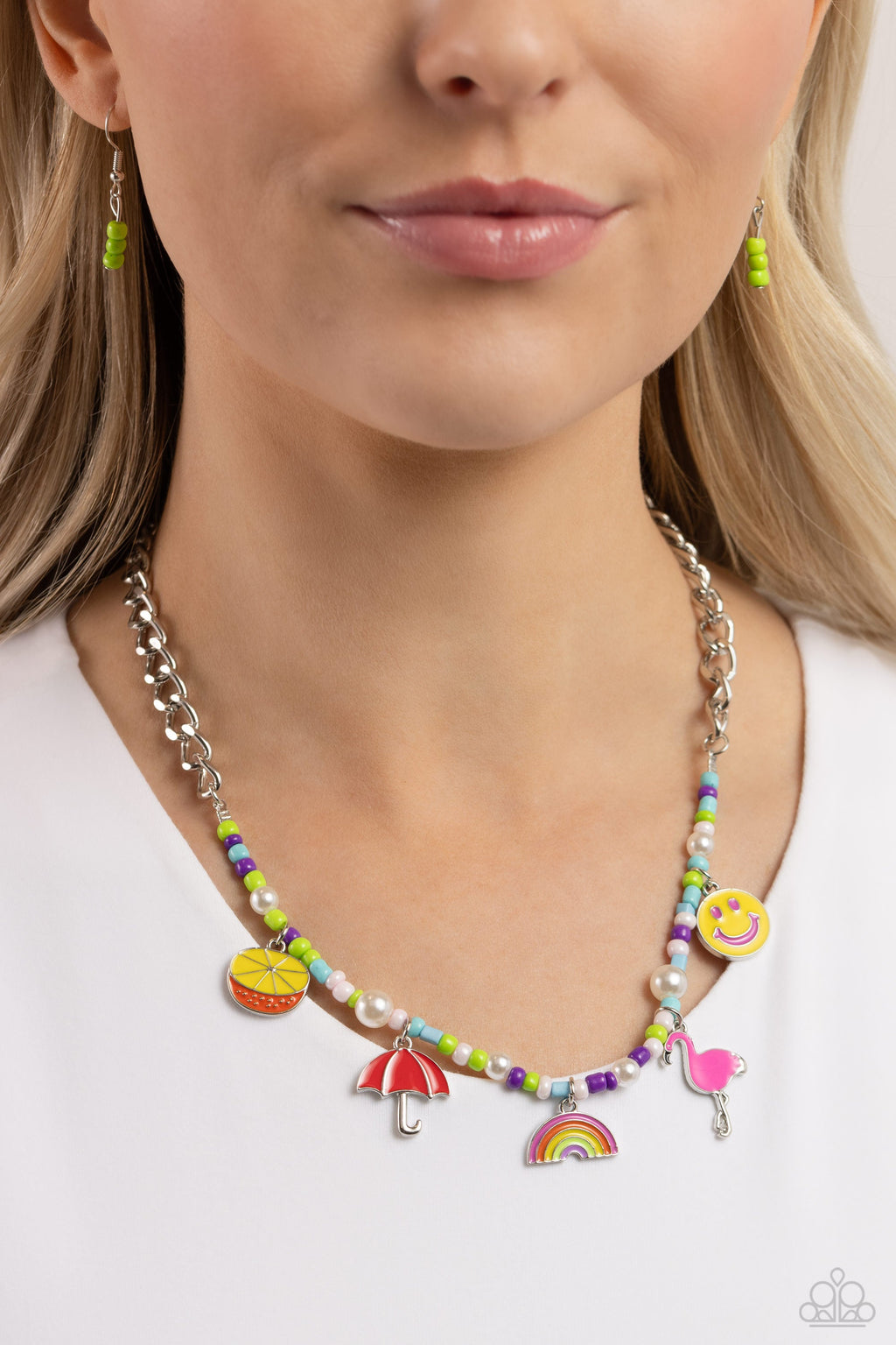 Summer Sentiment - Multi Paparazzi Necklace (PZ-5579)