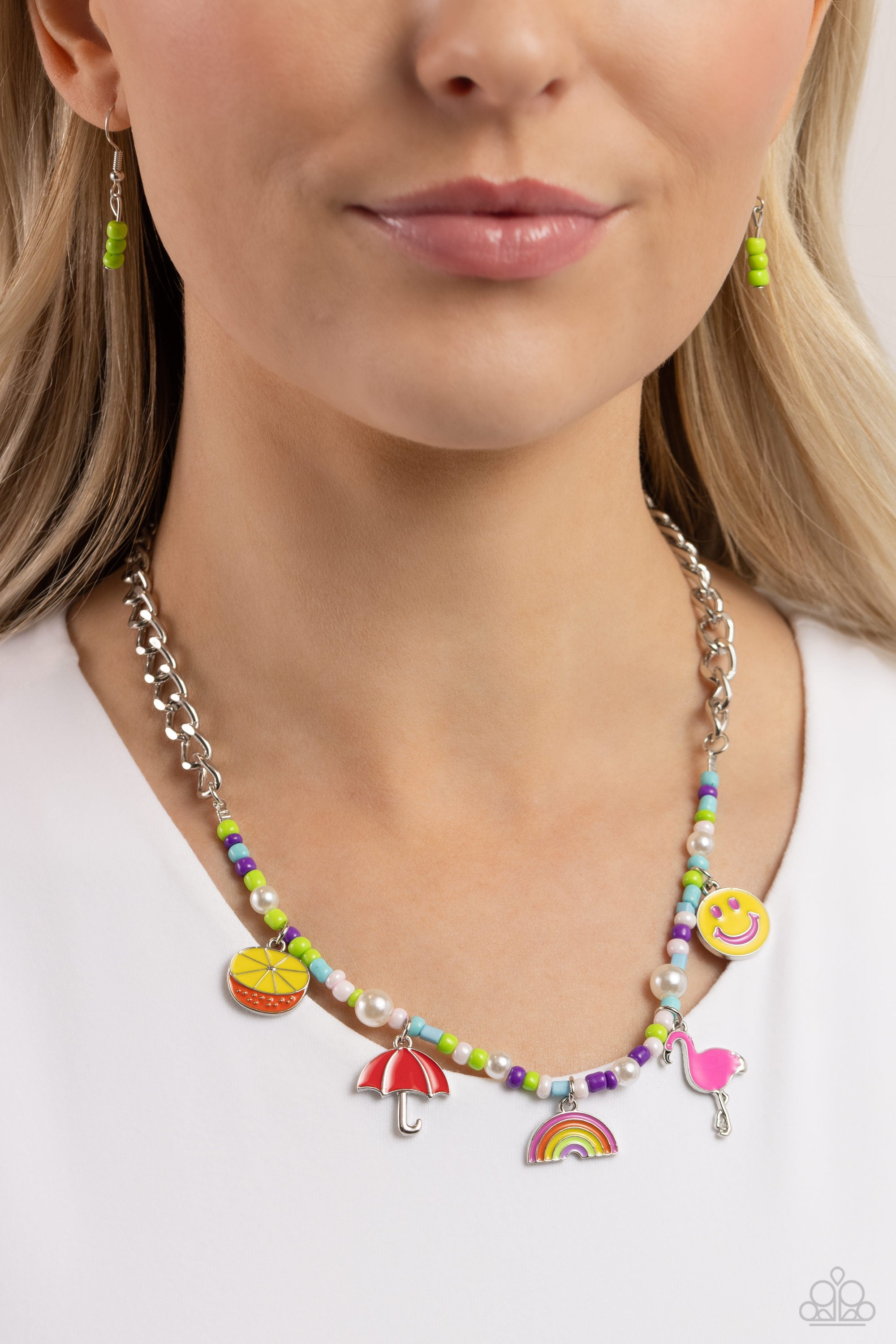 Summer Sentiment - Multi Paparazzi Necklace (PZ-5579)