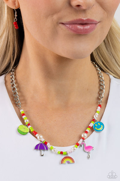 Summer Sentiment - Red Paparazzi Necklace (#1386)