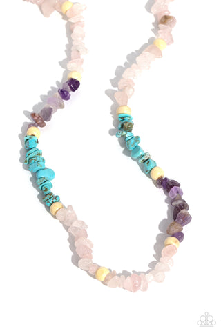 Soothing Stones - Pink Paparazzi Necklace  (#5736)