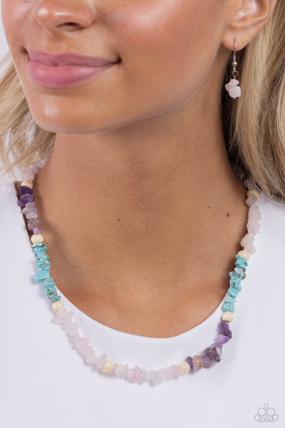 Soothing Stones - Pink Paparazzi Necklace  (#5736)