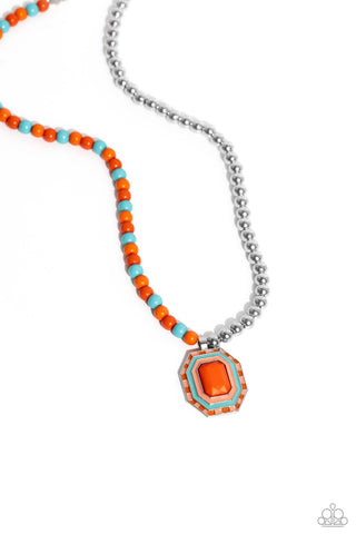 Contrasting Candy - Orange Paparazzi Necklace