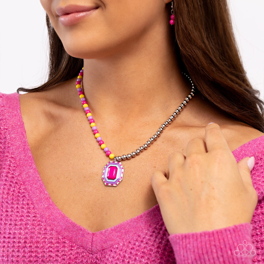 Contrasting Candy - Multi Paparazzi Necklace (#5682)