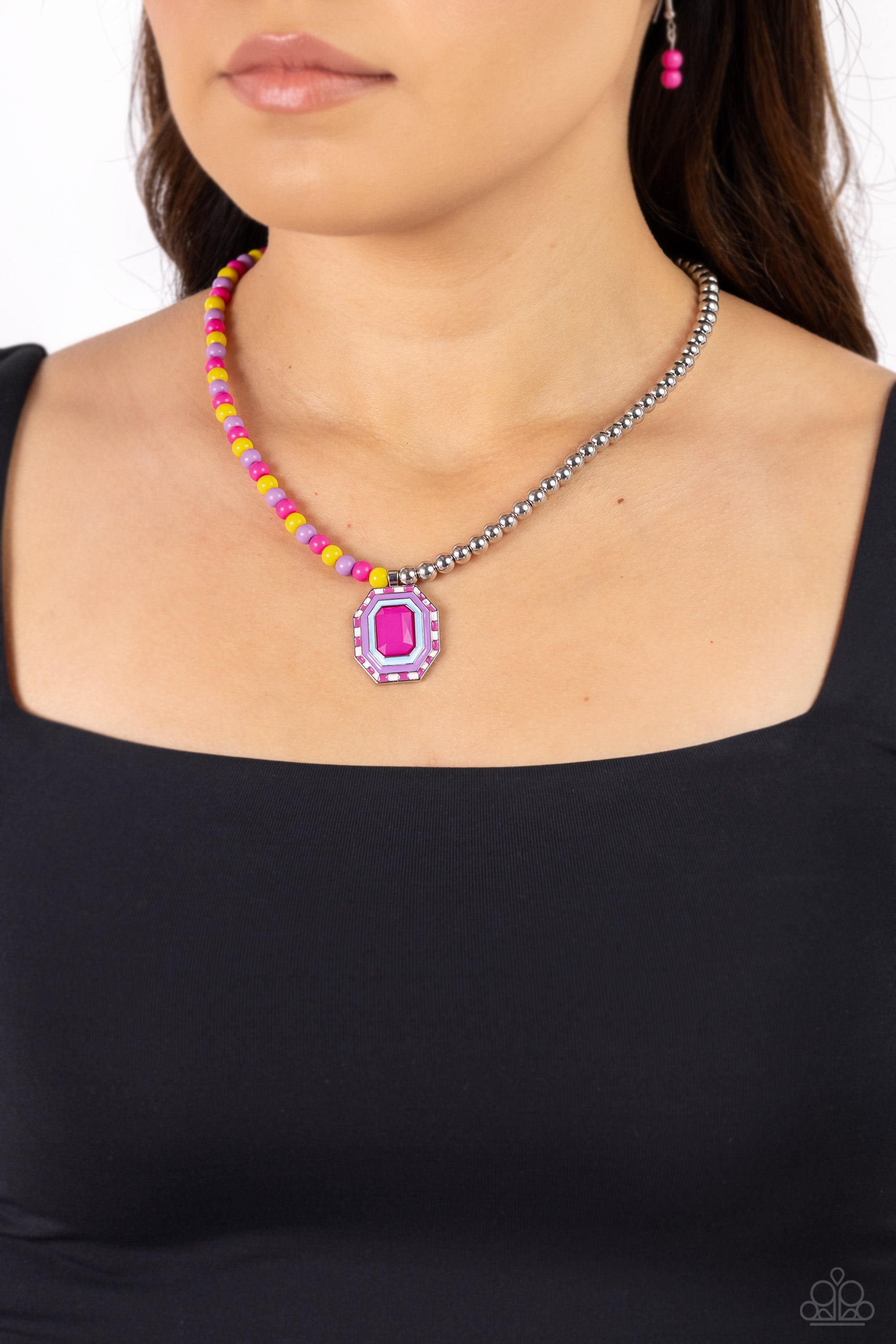 Contrasting Candy - Multi Paparazzi Necklace (#5682)