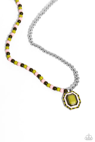 Contrasting Candy - Green Paparazzi Necklace (#5539)