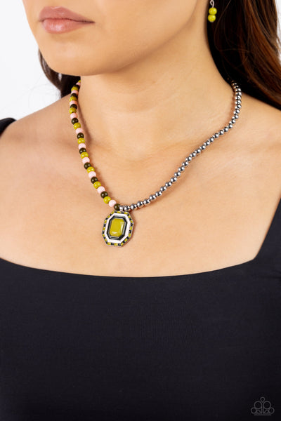 Contrasting Candy - Green Paparazzi Necklace (#5539)