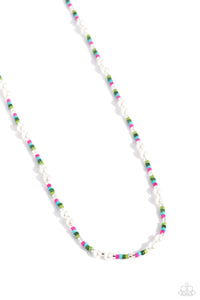 Colorblock Charm - Green Paparazzi Necklace (#5577)