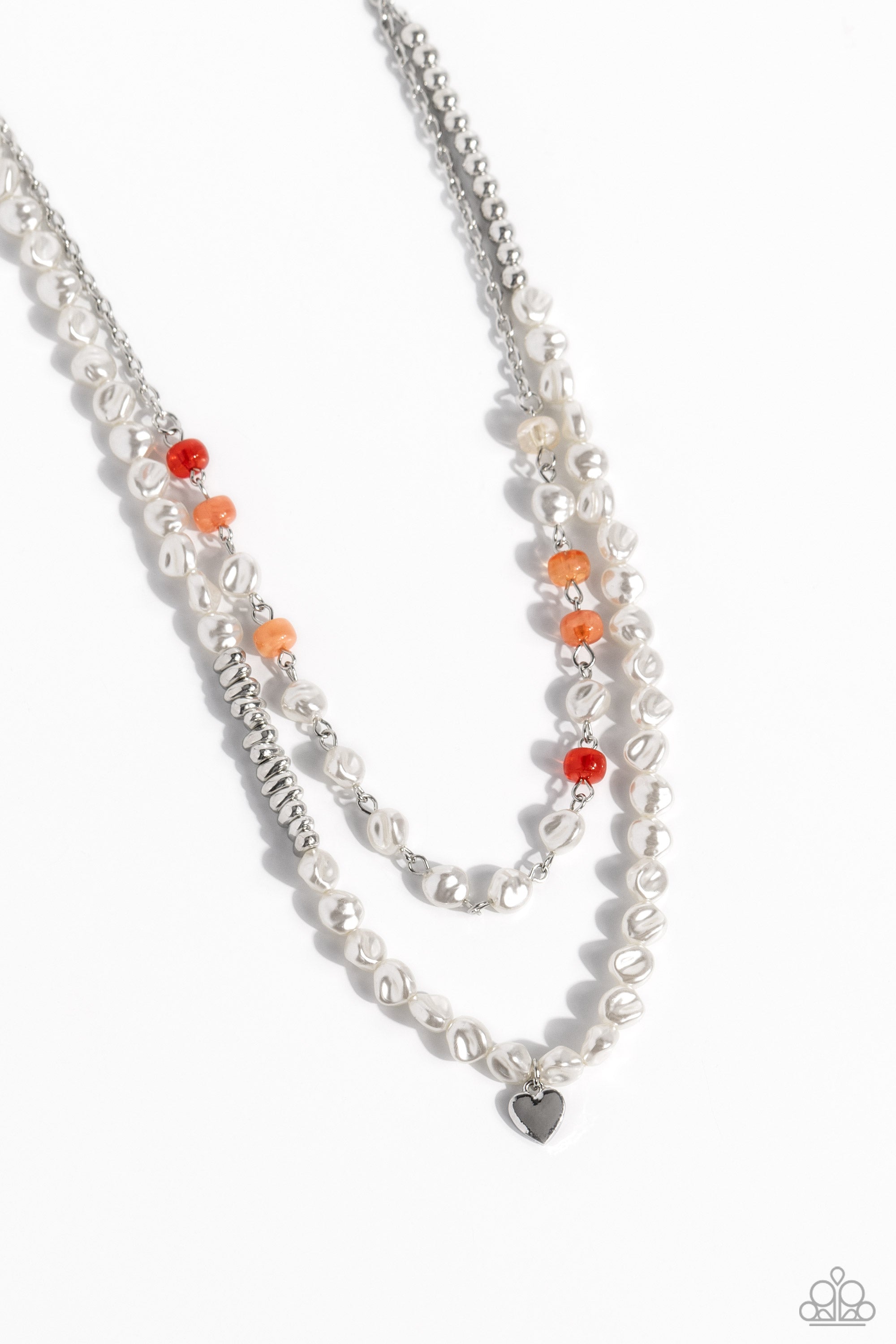 Pearl Pact - Orange Paparazzi Necklace (#5743)