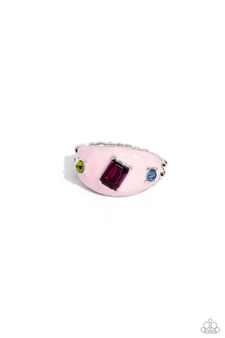 Blinding Behavior - Pink Paparazzi Ring (P31)