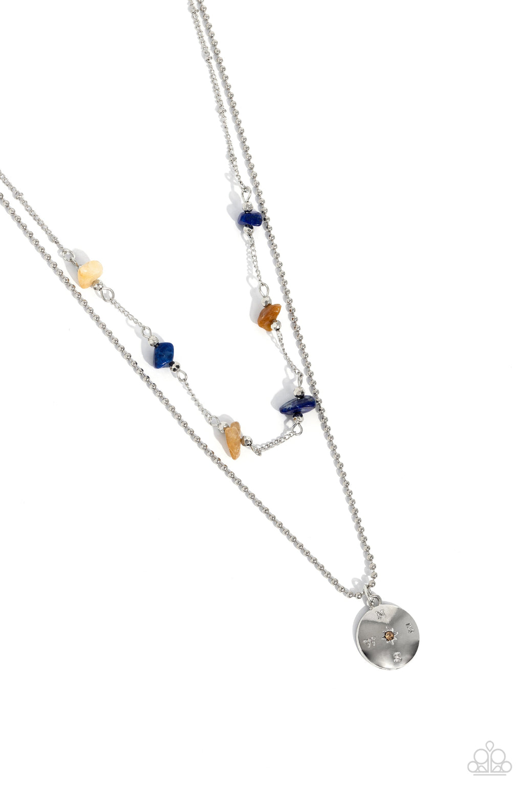 Sense of Direction - Yellow Paparazzi Necklace (#5697)