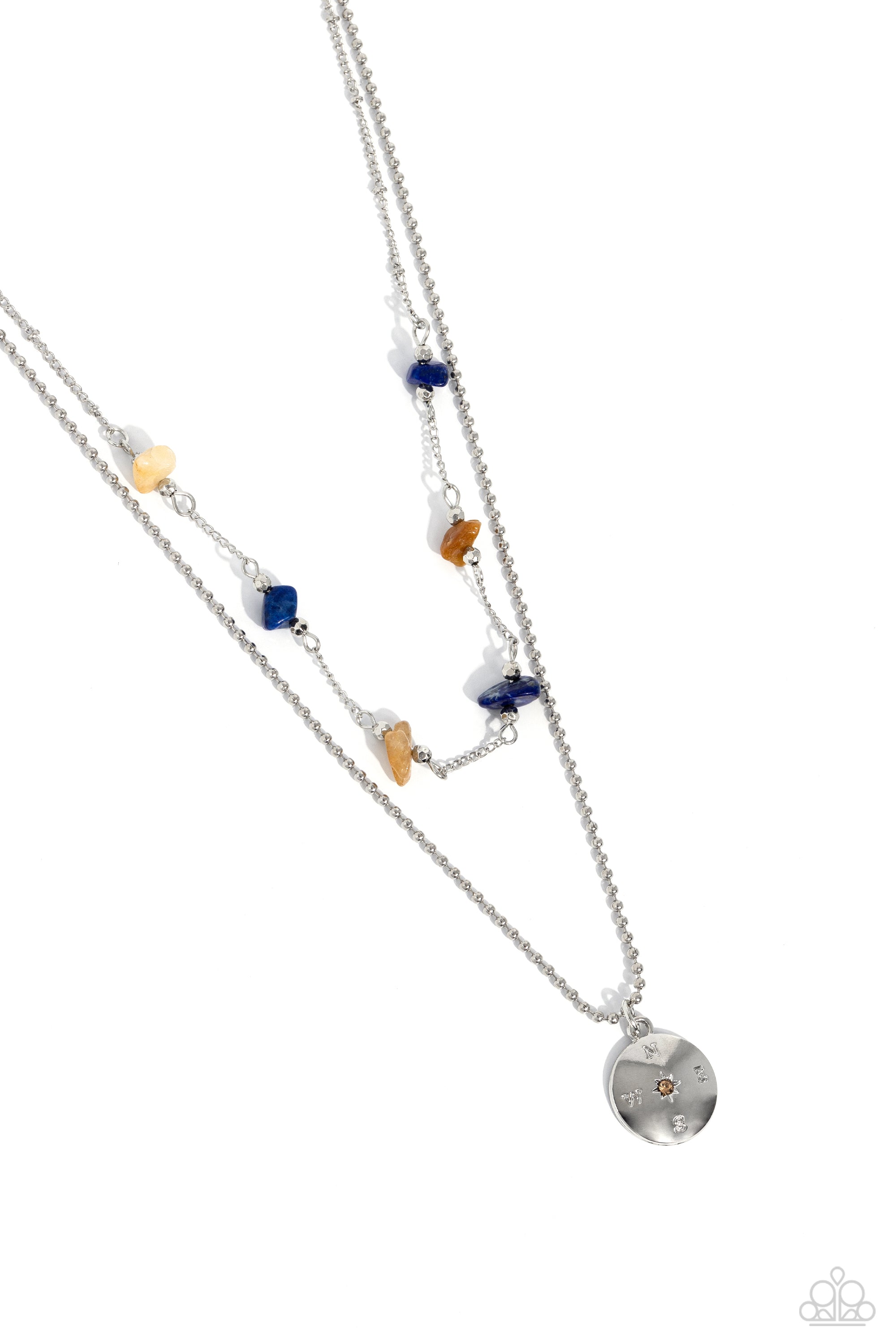 Sense of Direction - Yellow Paparazzi Necklace (#5697)