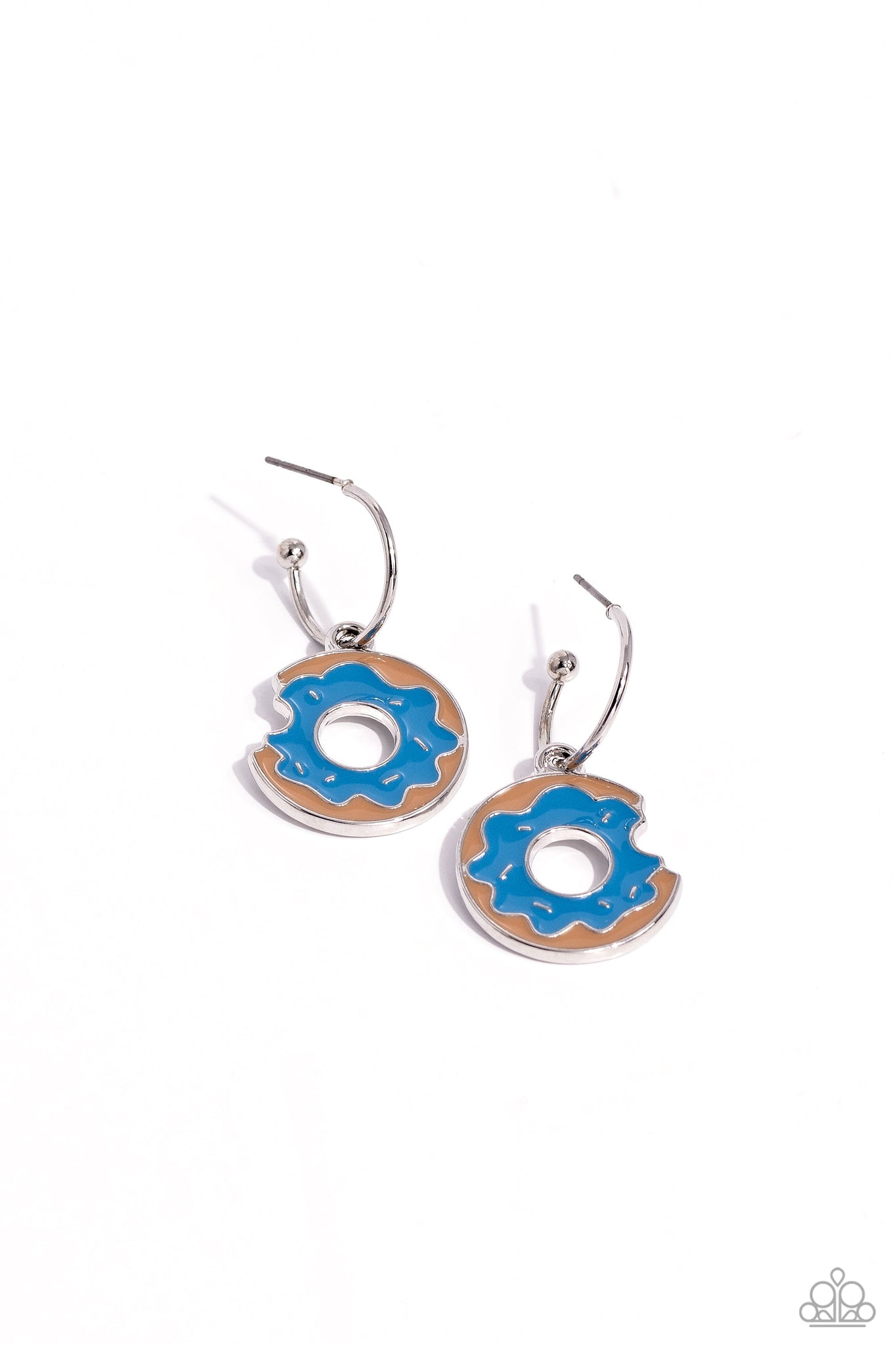 Donut Delivery - Blue Paparazzi Earring (#5702)