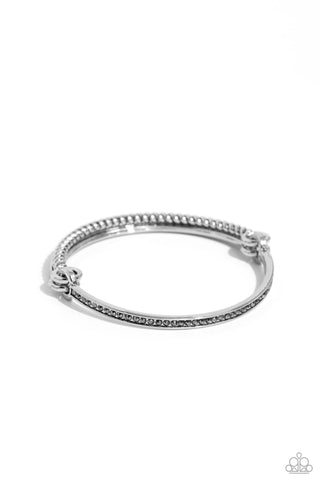 Thrilling Texture - Silver Paparazzi Bracelet (#5660)