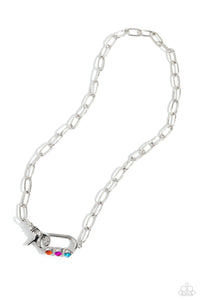 Dont Want to Miss a STRING - Silver Paparazzi Necklace (#3176)