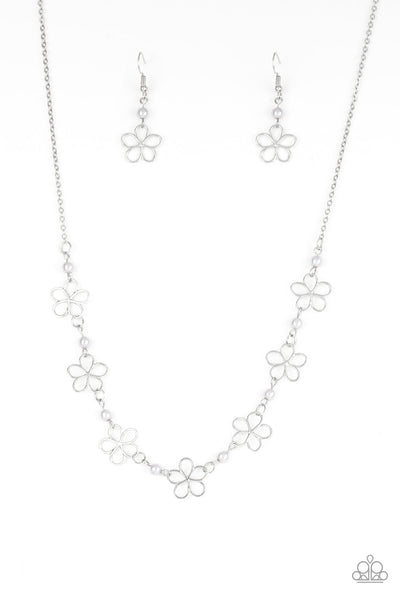 Always Abloom - Silver Paparazzi Necklace