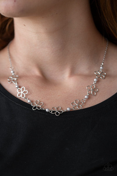 Always Abloom - Silver Paparazzi Necklace