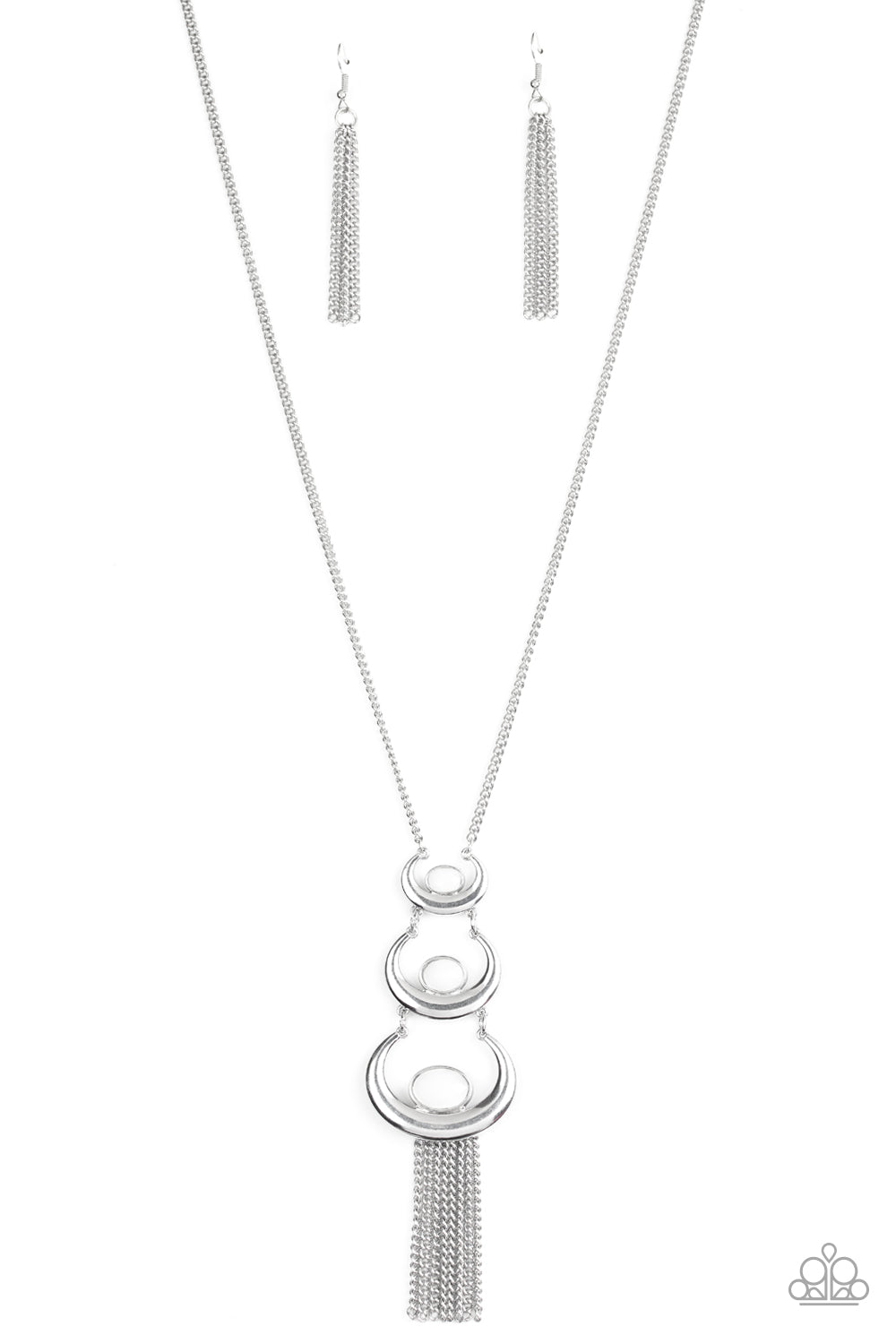 As MOON As I Can - White Paparazzi Necklace (PZ-309)