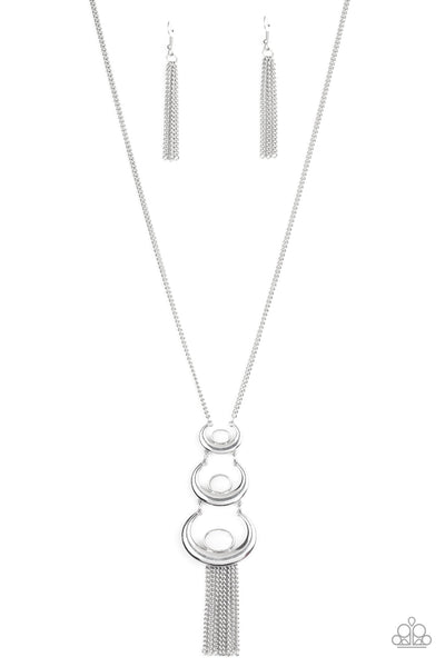 As MOON As I Can - White Paparazzi Necklace (PZ-309)
