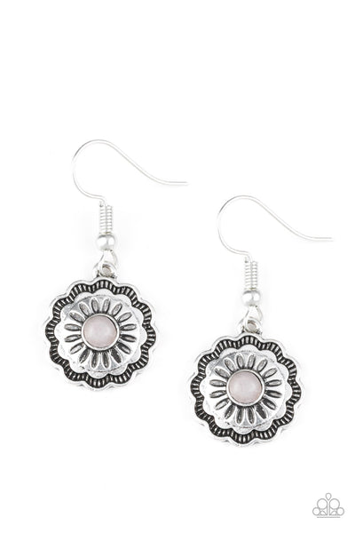Badlands Buttercup - Silver-Paparazzi Earrings (#898)