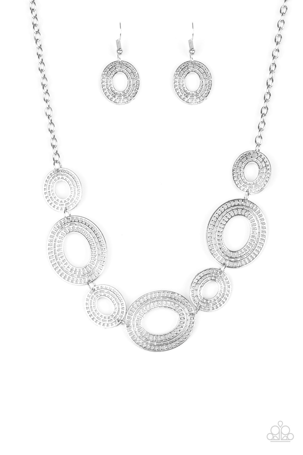 Basically Baltic - Silver Paparazzi Necklace (PZ-1941)