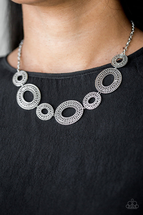 Basically Baltic - Silver Paparazzi Necklace (PZ-1941)