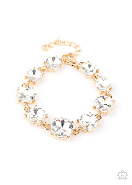 Cant Believe My ICE - Gold Paparazzi Bracelet