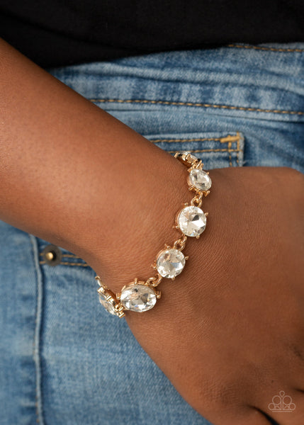 Cant Believe My ICE - Gold Paparazzi Bracelet