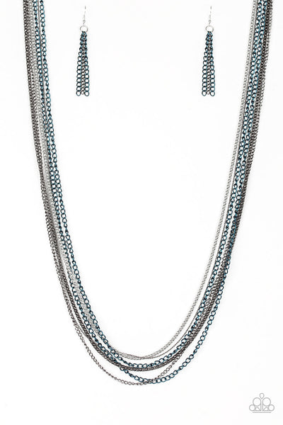 Paparazzi Necklace - Colorful Calamity - Blue