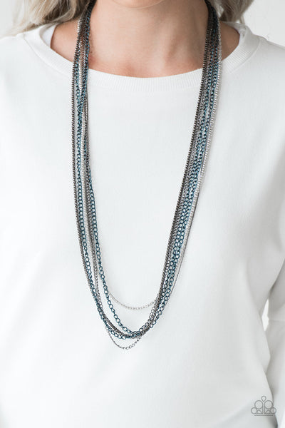 Paparazzi Necklace - Colorful Calamity - Blue