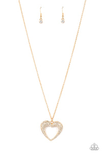 Cupid Charisma - Gold Paparazzi Necklace (#4682)