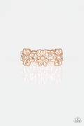 Daisy Dapper - Rose Gold-Paparazzi Ring (R324)
