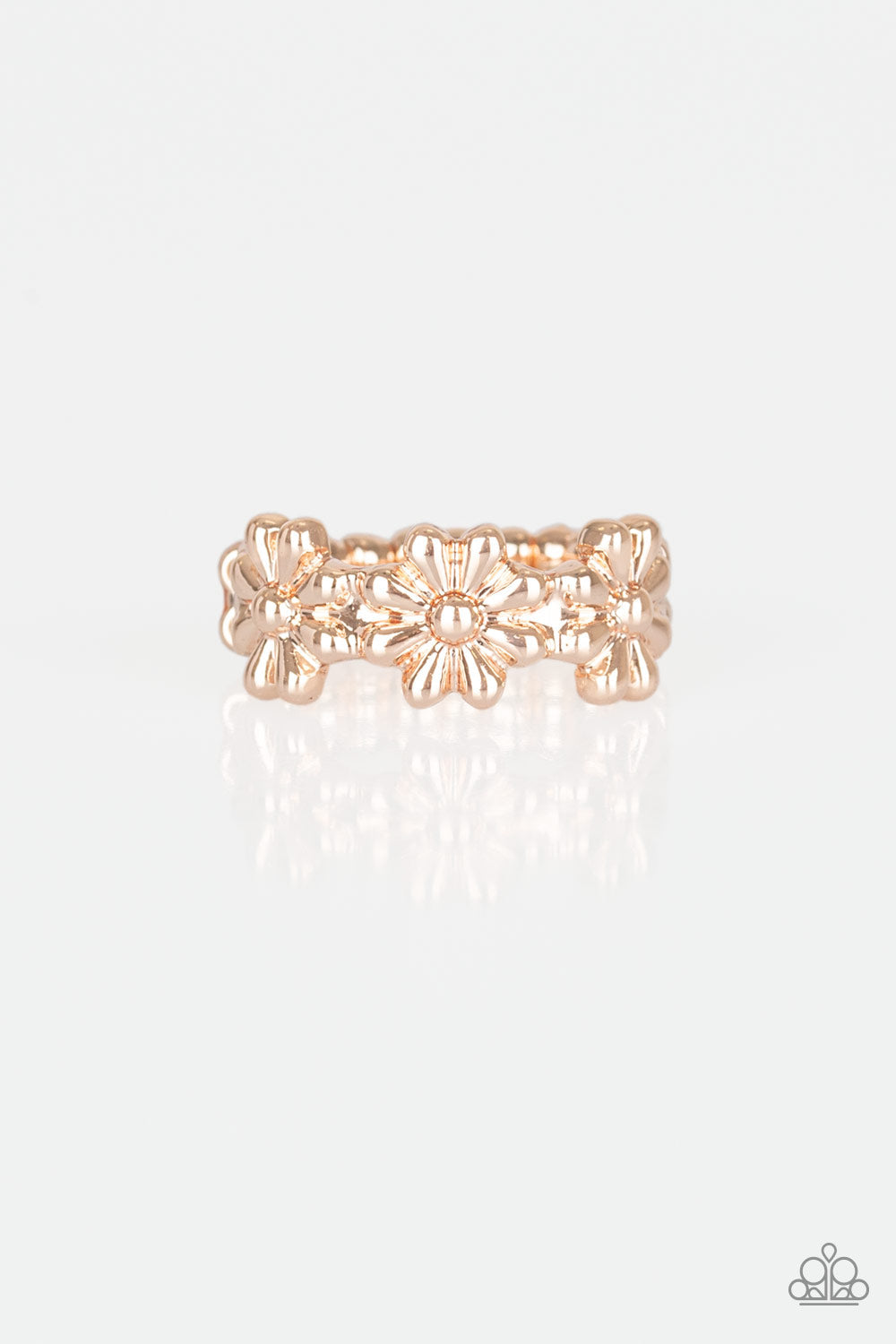 Daisy Dapper - Rose Gold-Paparazzi Ring (R324)