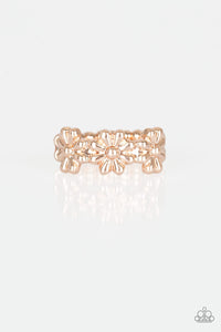 Daisy Dapper - Rose Gold-Paparazzi Ring (R324)