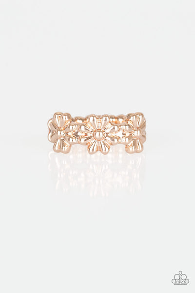 Daisy Dapper - Rose Gold-Paparazzi Ring (R324)