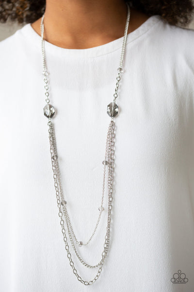 Paparazzi Necklace - Dare to Dazzle - Silver (#1778)