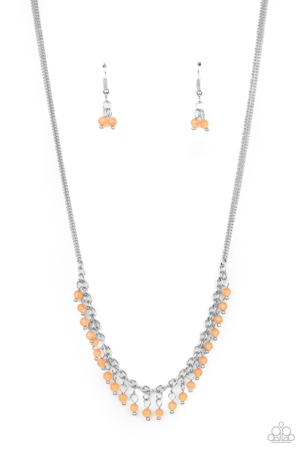 DEW a Double Take - Orange Paparazzi Necklace
