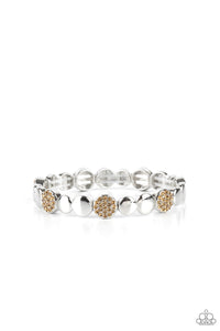 Dimensional Dazzle - Brown Paparazzi Bracelet