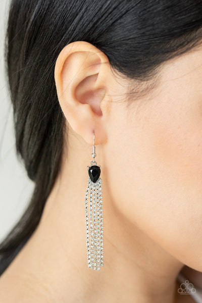 Drop-Dead Dainty - Black Paparazzi Earrings