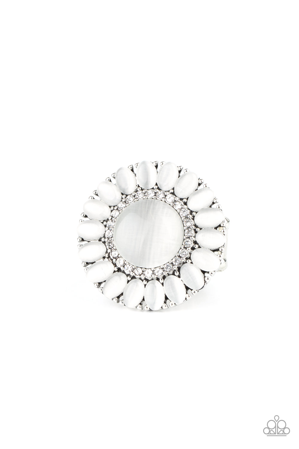 Elegantly Eden - White Paparazzi Ring