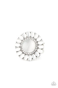 Elegantly Eden - White Paparazzi Ring