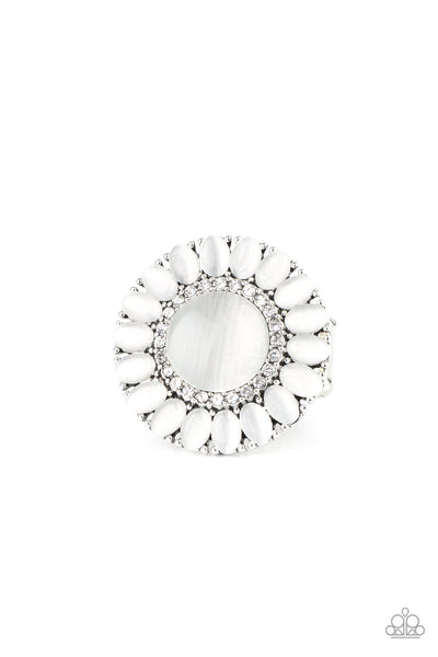 Elegantly Eden - White Paparazzi Ring