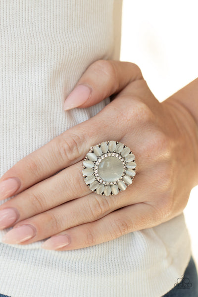 Elegantly Eden - White Paparazzi Ring