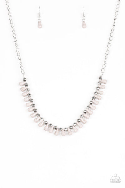 Extinct Species - Silver-Paparazzi Necklace (#1240)